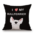Axyaa Dachshund Dog Print Cotton Linen Pillow Covers 45X45cm