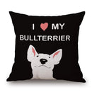 Axyaa Dachshund Dog Print Cotton Linen Pillow Covers 45X45cm
