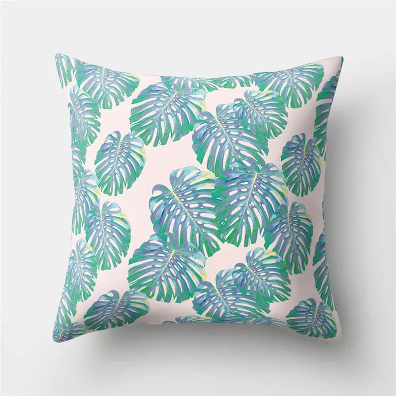 Axyaa Tropical Plants & Hibiscus Flower Pillow Cover Collection