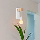 Axya Nordic Wood Wall Lights: Retro Adjustable LED Wall Sconce Lamp for Home Decor