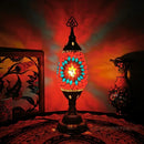 Axyaa Mosaic Glass Table Lamp: Vintage Art Deco Handcrafted Romantic Bed Light