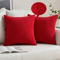 Axyaa Corduroy Pillowcases 45x45 Soft Decorative Cushion Covers for Home Decor