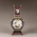 Axyaa Ancient Enamel Flower Bird Vase Collection - Home Desk Decor