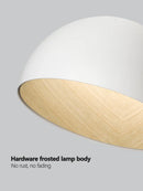 Axyaa Wood Grain Study Lamp - Modern Minimalist Bedroom Ceiling Light