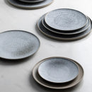 Axya Stone-Look Ceramic Dinner Plate & Salad Bowl Set for Elegant Dining