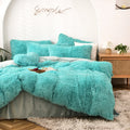 Axyaa Long Hair Velvet Duvet Cover Set - Queen Size