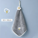 Axyaa Coral Velvet Hand Towel: Soft, Absorbent, Quick Dry Cleaning Cloth