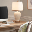 Axyaa White Ceramic Table Lamp - Classic American Design for Home Décor