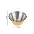 Axyaa Stainless Steel Sauce Dishes Set of 2 - Home Kitchen Tableware Seasoning Plates