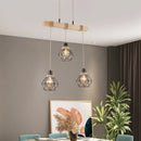 Axyaa Vintage Hemp Rope Wood Pendant Chandelier for Dining Room and Cafe