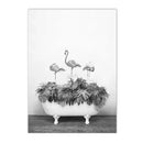 Axyaa Panda Giraffe Bear Elephant Nursery Wall Art Canvas Print