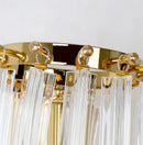 Axyaa Modern Clear Glass Tube Wall Sconce Gold Wall Light for Home Lighting