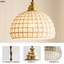 Axyaa Nordic Ceramic Pendant Lamp Modern Japanese Style Copper Hanging Light