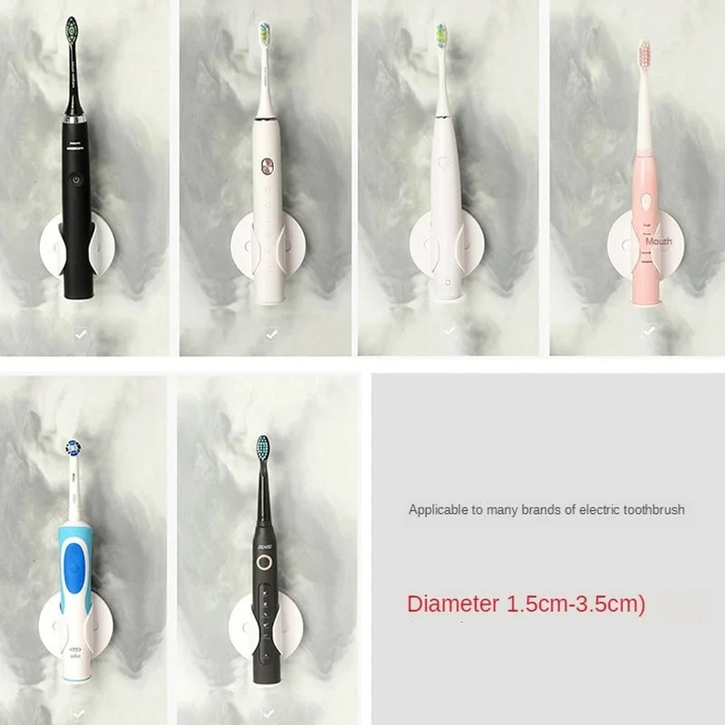 Axya Electric Toothbrush Holder: Stylish Wall Mount Organizer with Drainage