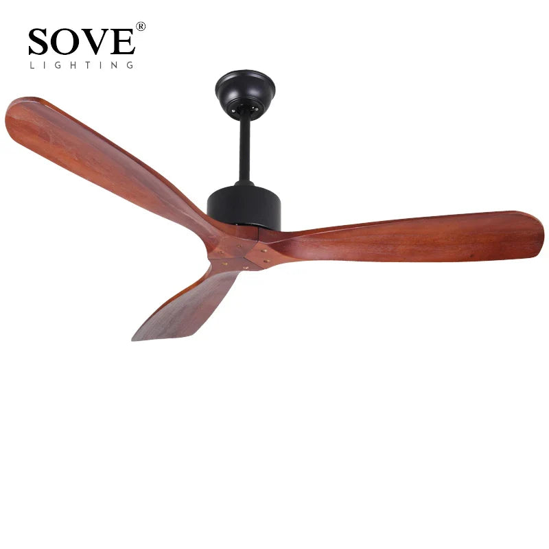 Axya Simple Wood Ceiling Fan with Remote Control for Room Loft