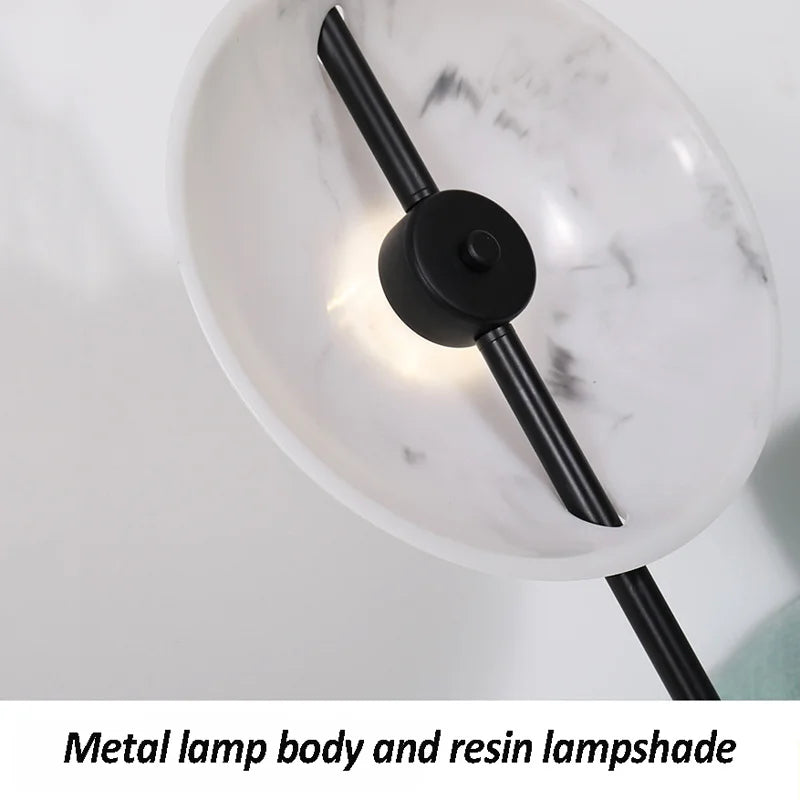 Axyaa Nordic Marble LED Wall Sconce: Elegant Living Room & Bedroom Décor