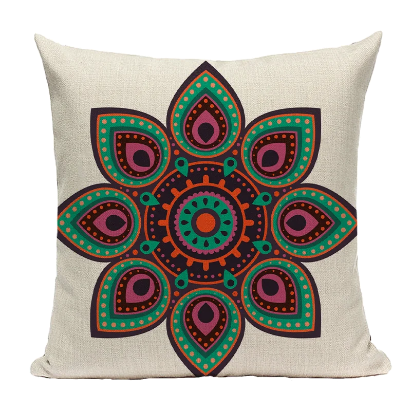 Bohemian Linen Cushion Cover 45x45 for Sofa - Axyaa Brand Home Decor