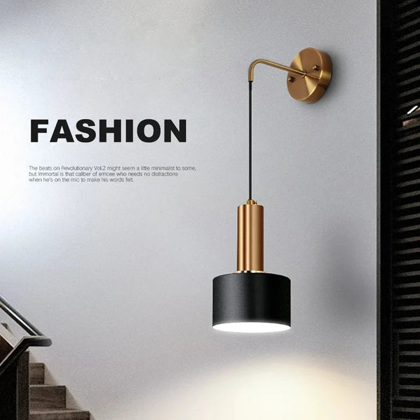 Axyaa Nordic 5W LED Wall Lamps Modern Bedroom Living Room Bedside Art Lighting E27