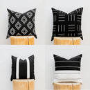 Axyaa Black Nordic Decor Cushion Cover 18x18 for Boho Living Room Décor
