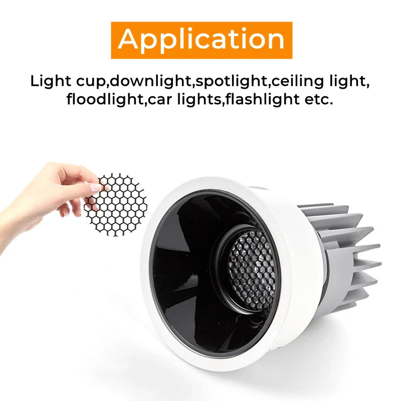 Axyaa Aluminum Anti-Glare Honeycomb Downlight Grill for Spot Lighting Fixture