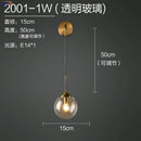 Nordic Glass Ball LED Wall Lamp by Axyaa - Modern Bedroom, Bathroom, Stair Lighting