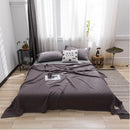 Axyaa Jacquard Grid Summer Quilt 100% Cotton Gauze Sofa Cover Blue Bedspread