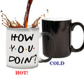 Axyaa Color Changing Friends Coffee Mug 11oz - Heat-sensitive Reactive Ceramic Tea Cup