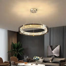 Axyaa Modern Luxury Crystal Pendant Light Gold Metal Fixture
