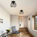Axyaa Watermelon Cage Pendant Light: Industrial Retro Hanging Fixture for Home and Restaurant