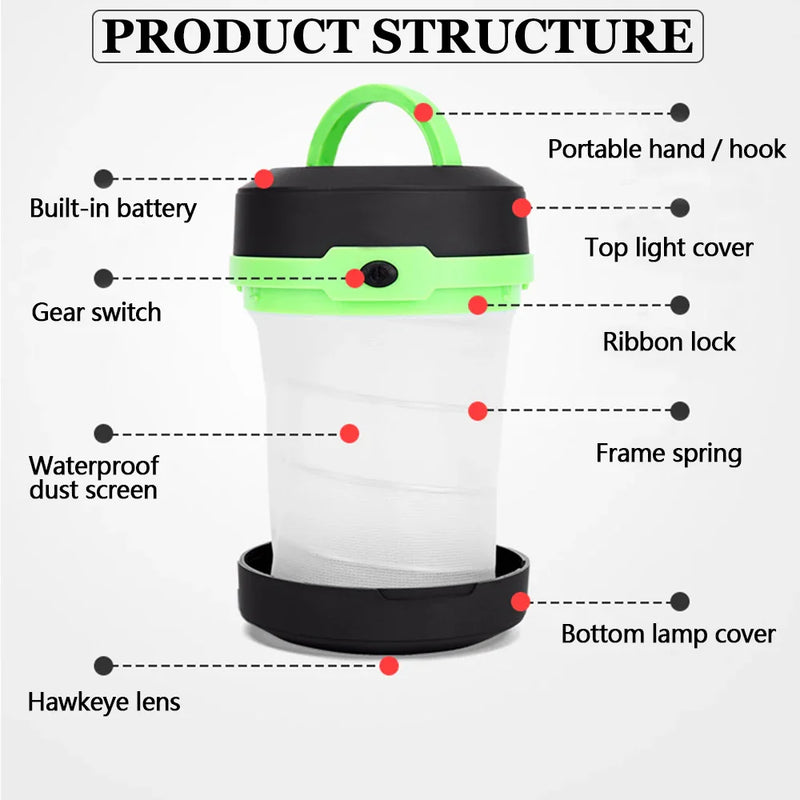 Axya Portable LED Camping Lantern for Outdoor Use