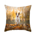 Axyaa Dog Print Polyester Cushion Cover for Sofa Living Room 45X45CM
