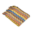 Axyaa Colorful Zigzag Knit Throw Blanket with Tassels Fringe, 130x150cm/130x200cm