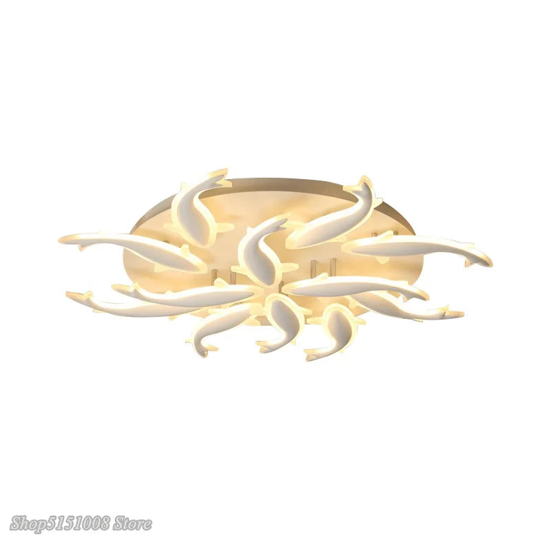 Axyaa Modern Nordic LED Fish Ceiling Light for Living Room and Bedroom