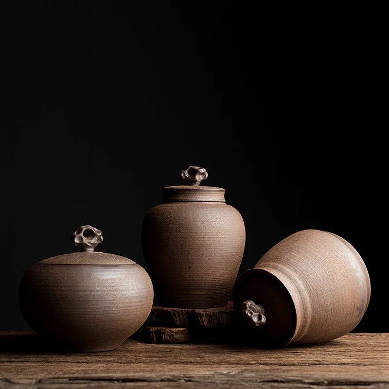 Axya Ceramic Tea Caddy: Stylish Storage Jar & Decorative Gift