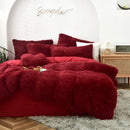 Axyaa Long Hair Velvet Duvet Cover Set - Queen Size