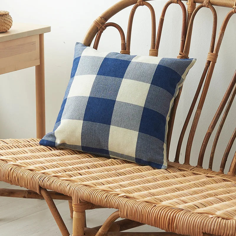 Axyaa Buffalo Plaid Cushion Cover 45*45 for Living Room Sofa - Home Decoration