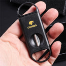 Axya Stainless Steel Cigar Cutter - Sharp Guillotine V-Cut Clipper