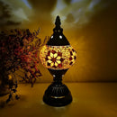 Axyaa Vintage Mosaic Table Lamp - USB Rechargeable Handcrafted Glass Night Light