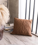 Axyaa Knit Cushion Cover 45x45cm Nordic Style Home Decor Brown Grey Ivory
