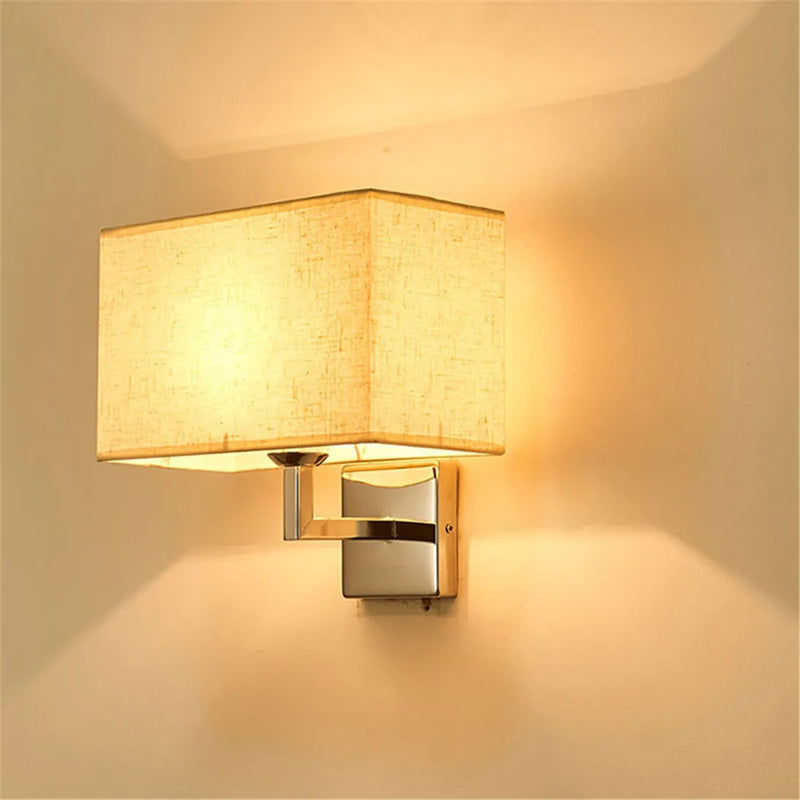 Axyaa Modern Minimalist LED Wall Lamps with Rectangle Texture Shade