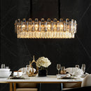 Axyaa Modern Luxury Crystal LED Pendant Lamp for Living Room & Dining Room