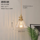 Axyaa Nordic Style Copper Pendant Light with Glass Shade - Modern Hanging Lamp
