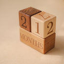 Axya Engraved Beech Wood Milestone Block Set for Newborn Photography and Baby Gifts