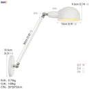 Axyaa Retro Loft Industrial Wall Lamp LED Light - Black Swing Arm Wall Sconce