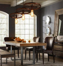Axyaa Industrial Wheel Pendant Light for Kitchen, Living Room, Bar, Restaurant, Cafe