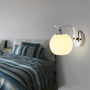 Axyaa Matte Globe Glass Wall Sconce for Modern Mid Century Industrial Style