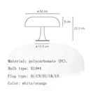 Axya Mushroom Table Lamp with 5 LED Bulb Set