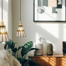Axyaa Copper LED Glass Pendant Lamp Nordic Modern Style Dining Bedroom Light