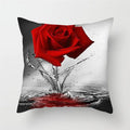 Axyaa Sunflower Lotus Lily Rose Pattern Pillow Cover for Home Chair Car Sofa