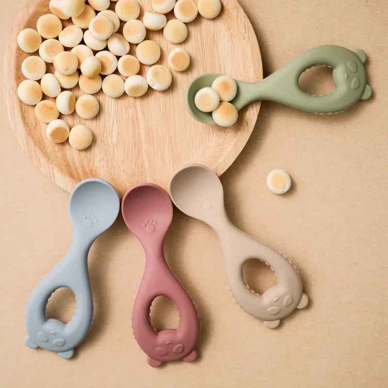 Axya Baby Soft Silicone Spoon Set for Easy Feeding and Learning